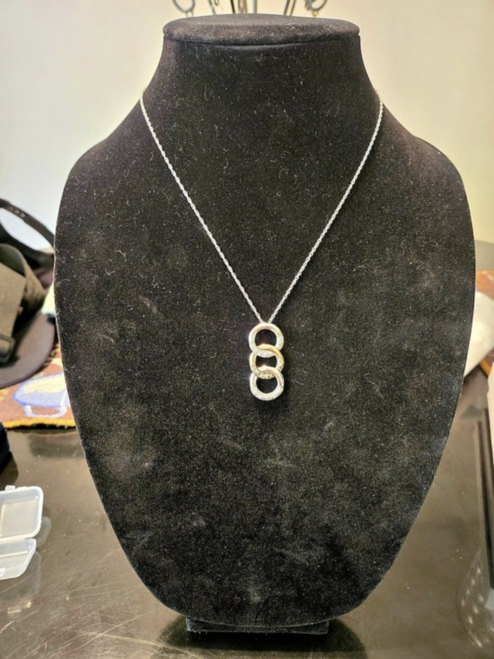 Bradford Exchange Triple Circle Generation Love Necklace